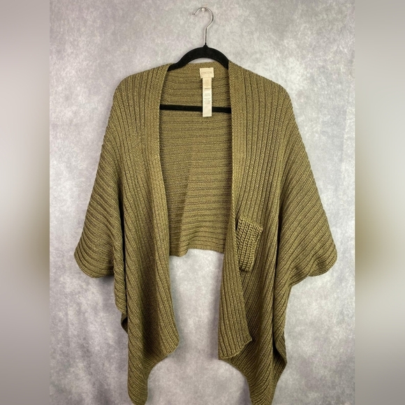 Chico’s Versatile Knit Basketweave Wrap w/Pull Through Feature Sand Color OS - Picture 1 of 9